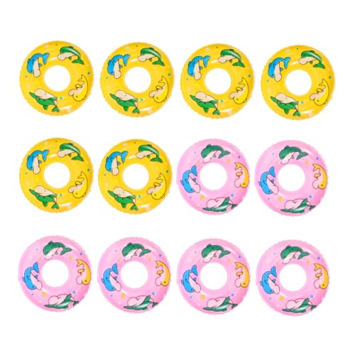 INOOMP 20 Stück Teiliges Mini Schwimmring Modell Niedliche Kleine Schwimmringe Miniatur Schwimmreifen Dekoration für Puppenhaus Kreative Bastelaccessoires und Fotorequisiten von INOOMP