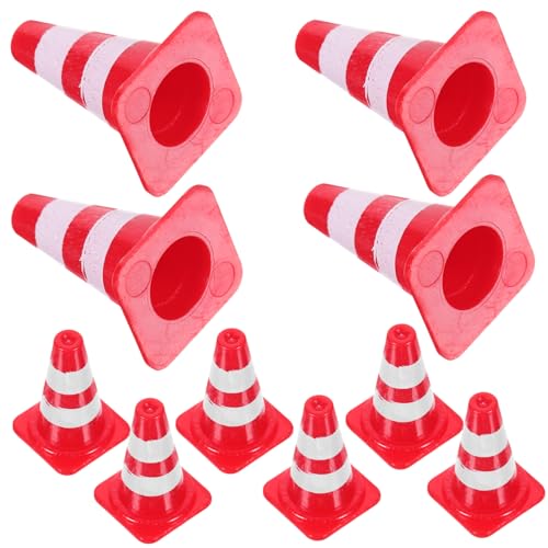 INOOMP 20 Stück Verkehrszeichen Barrikaden Modell Verkehrskegel Ornamente Pädagogisches Lernspielzeug Sandtisch Leitkegel Verkehrsleitkegel Sandtisch Ornamente Verkehrsmodelle von INOOMP