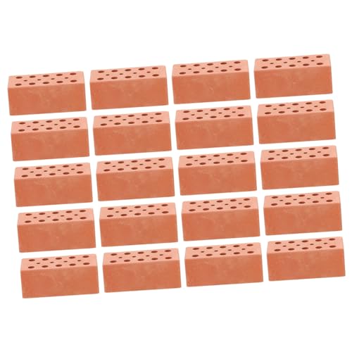INOOMP 20 Stück Ziegelmodell kleine Steine für die Landschaftsgestaltung Modellsteine rote Mini-Steine scheibengardinen Zubehör für die Landschaftsgestaltung Miniatur-Wandziegel Ton INOOMP 20 Stück Ziegelmodell kleine Steine für die Landschaftsgestaltung Modellsteine rote Mini-Steine scheibengardinen Zubehör für die Landschaftsgestaltung Miniatur-Wandziegel Ton von INOOMP