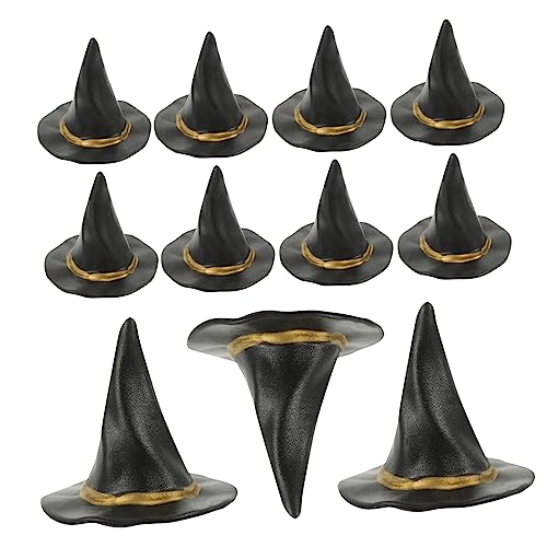 INOOMP 24 Stück Hexenhut -Dekoration spitz Puppe unser Party Dekorationen Halloween Costume Halloween Kleidung Hexenhüte winziges Hexenhut-Ornament Gastgeschenke für Hexen Plastik Black INOOMP 24 Stück Hexenhut -Dekoration spitz Puppe unser Party Dekorationen Halloween Costume Halloween Kleidung Hexenhüte winziges Hexenhut-Ornament Gastgeschenke für Hexen Plastik Black von INOOMP