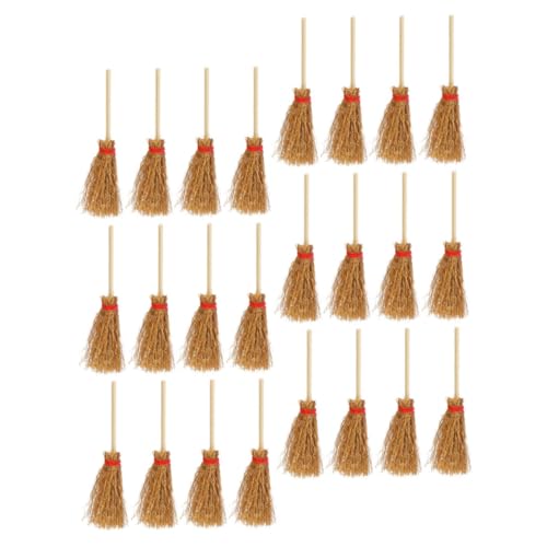 INOOMP Stück Mini-besenmodell Puppenhauszubehör Puppenhaus Miniaturzubehör Puppenhaus-miniaturen Puppenhaus Miniaturbesen Dollhouse Dekorationen Miniaturbesen Und Mopp Holz Khaki von INOOMP