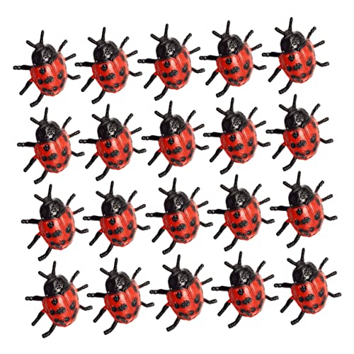 INOOMP 25 Stück Marienkäfer Modellspielzeug Simulation Marienkäfer Mini Marienkäferfigur Marienkäferfigur Marienkäferspielzeug Marienkäferfigur Für Den Garten Marienkäferfigur von INOOMP