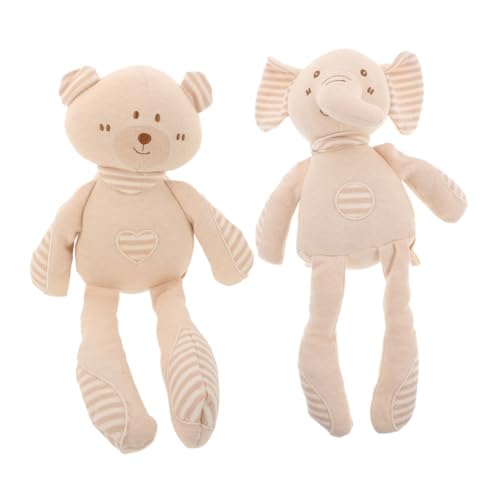 INOOMP 2Stücke Kuscheltiere für Neugeborene Teiliges Bio Baumwolle Niedliche Elefant Bärenfiguren Perfekter Schlafbegleiter für Sorgt für Beim INOOMP 2Stücke Kuscheltiere für Neugeborene Teiliges Bio Baumwolle Niedliche Elefant Bärenfiguren Perfekter Schlafbegleiter für Sorgt für Beim von INOOMP