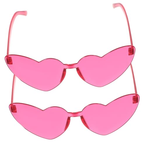 INOOMP 2Stücke Rahmenlose Herz Sonnenbrillen Trendige Partybrille für Damen und Herren für Partys Urlaub und Leicht und Komfortabel Zeigt Ihre Persönlichkeit INOOMP 2Stücke Rahmenlose Herz Sonnenbrillen Trendige Partybrille für Damen und Herren für Partys Urlaub und Leicht und Komfortabel Zeigt Ihre Persönlichkeit von INOOMP