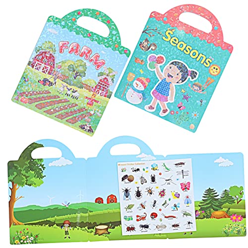 INOOMP 3 Sätze Aufkleberbuch für Kleinkinder Kleinkindspielzeug Kinderspielzeug Stickerbuch für Buchaufkleber selber Machen Aufkleberbücher Wasserdichtes Umweltschutz-Szenenbuch INOOMP 3 Sätze Aufkleberbuch für Kleinkinder Kleinkindspielzeug Kinderspielzeug Stickerbuch für Buchaufkleber selber Machen Aufkleberbücher Wasserdichtes Umweltschutz-Szenenbuch von INOOMP