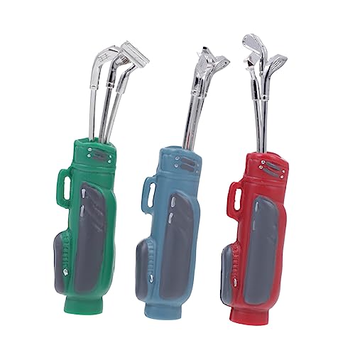 INOOMP 3 Sätze Model Golf Club Anzug Golfbälle Mini Golf Clubs Minigolf Mini-Hausschmuck Mini-Desktop-Golf Mini-House-Golfclub Mini-Sportgeräte Golfschläger-Modell Mini-Hausbedarf Plastik von INOOMP