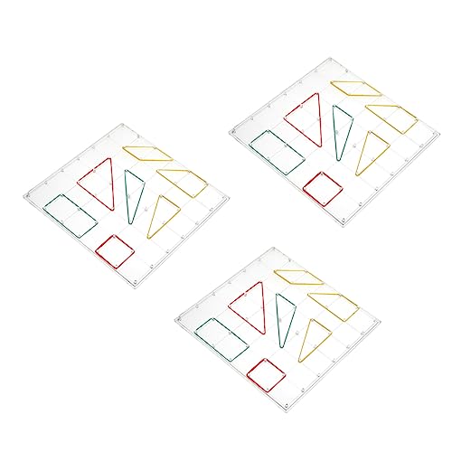 INOOMP 3 Sätze geometrische Nagelbretter Kind Lehre Mathe Planke Klassenzimmer Bretter mit geometrischer Form geometrische lehrmittel Plastik INOOMP 3 Sätze geometrische Nagelbretter Kind Lehre Mathe Planke Klassenzimmer Bretter mit geometrischer Form geometrische lehrmittel Plastik von INOOMP