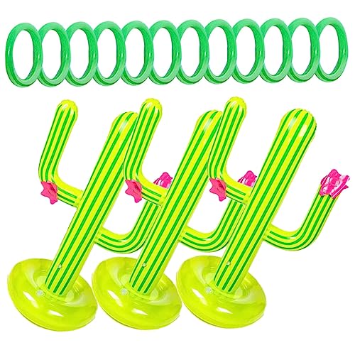 INOOMP 3 Sets Aufblasbares Kaktusspielzeug Und Schwimmspaß Toss Kinderspielzeug Kaktusspielzeug Strandspielzeug Luau Partyspiele Strandkaktusspielzeug Poolspiele Partyspielzeug von INOOMP