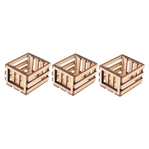 INOOMP 3 Stück Aufbewahrungskorb Modell Puppenhaus Miniaturen Kleines Mini Zubehör Miniaturkorb Weide Mini Aufbewahrungskorb Mini Kleiner Puppenhauskorb Miniatur Schmuck von INOOMP