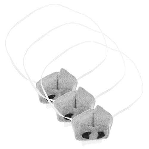 INOOMP 3 Stück Eselnase Mini-Dekoration Esel-Zubehör Halloween Kostümzubehör Tierkostüm für Mädchen Halloween-Cosplay-Zubehör Stoff Grey von INOOMP