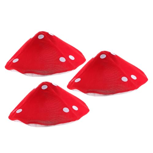 INOOMP 3 Stück Lustige Pilzkappen für Rote Cosplay Mütze mit Gummiband für Halloween und Kostümpartys Perfektes Accessoire für Theateraufführungen und Rollenspiele INOOMP 3 Stück Lustige Pilzkappen für Rote Cosplay Mütze mit Gummiband für Halloween und Kostümpartys Perfektes Accessoire für Theateraufführungen und Rollenspiele von INOOMP