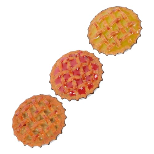 INOOMP 3 Stück Miniaturdessertmodell Puppenhaus Abgestuft Mini-Essen winzig gefälschtes Küchenspielzeug Mini -Hausdekorationen Mini Pies-Modelle Mini-Hausverzierung gefälschte Kuchen Harz von INOOMP