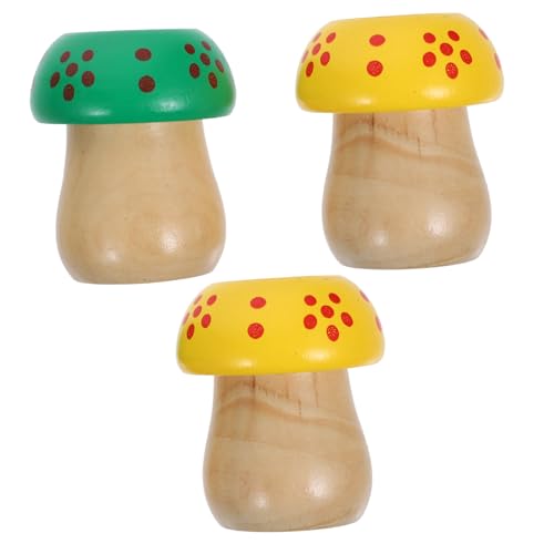 INOOMP 3 Stück Prismenspielzeug Pilz Pilz-Kaleidoskop Formen Pilz Zeug Kinderspielzeug -Sachen Kaleidoskop Hölzern Zufällige Farbe von INOOMP