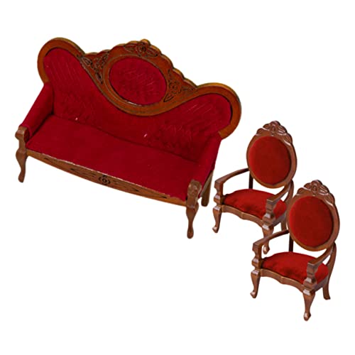 INOOMP 3 Stück Puppenhausmöbel Sofas Puppensofa Mini Sofa Simulation Mini Sofa Mini Puppensofa Miniaturmöbel Dekoratives Kleines Sofa Kleine Möbel von INOOMP