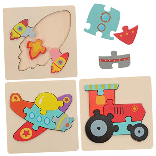 INOOMP 3 Stück Puzzle Rätsel Frühpädagogisches hölzern INOOMP 3 Stück Puzzle Rätsel Frühpädagogisches hölzern von INOOMP