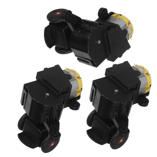 INOOMP 3 Stück Robotermotor Baue deinen eigenen Roboter Roboterspielzeugteile Teile für die Spielzeugherstellung DIY Roboterteile Kinderspielzeug Metall Black von INOOMP