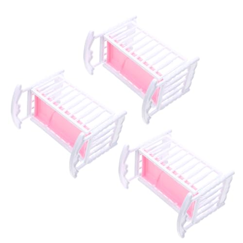 INOOMP 3 Stück Spielzeugzubehör Babybett Stellen Sie Sich vor, zu Wiegenmodell Dollhouse Cradle Neugeborenes pp Weiß INOOMP 3 Stück Spielzeugzubehör Babybett Stellen Sie Sich vor, zu Wiegenmodell Dollhouse Cradle Neugeborenes pp Weiß von INOOMP