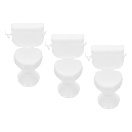 INOOMP 3 Stück Toilettenschmuck Mini-Toilette Puppenhausmöbel Miniatur Mini-Töpfchen Tu so, als würdest du Toilette Miniatur-Toilettenmodell Mini-Haustoilette Weiß INOOMP 3 Stück Toilettenschmuck Mini-Toilette Puppenhausmöbel Miniatur Mini-Töpfchen Tu so, als würdest du Toilette Miniatur-Toilettenmodell Mini-Haustoilette Weiß von INOOMP
