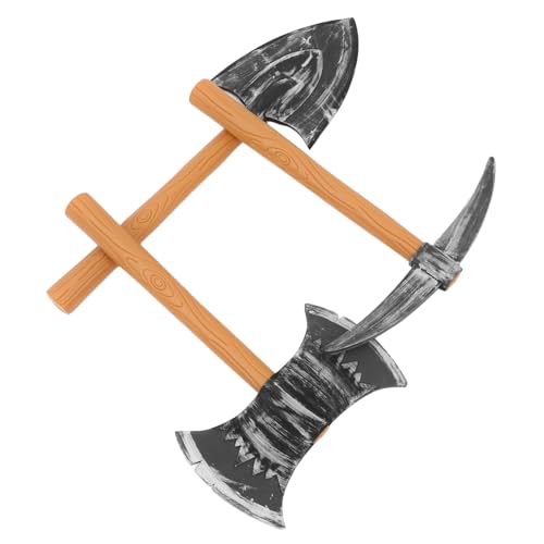 INOOMP 3 Stück Zwergen-Requisiten gefälschte Äxte Prop Wikingerbeil für Cosplay -Beilspielzeug vegetarische Vintage-Äxte falsches Beil realistische Beile Äxte Plastik von INOOMP
