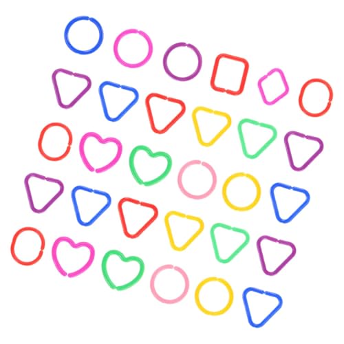 INOOMP 30 Stück Geometrische Schnallenkette Ringe Links Spielzeugkette Gliederkette Verlinkung DIY-Kettenglied aus Kunststoff Babyspielzeugring Babykette Plastik INOOMP 30 Stück Geometrische Schnallenkette Ringe Links Spielzeugkette Gliederkette Verlinkung DIY-Kettenglied aus Kunststoff Babyspielzeugring Babykette Plastik von INOOMP