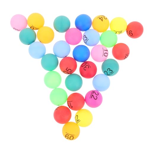 INOOMP 30 Stück Lotterieball Tombola-preise Kuchendekorationskugeln Hohle Plastikkugeln Bingo-ersatzkugeln Bingo-partydekorationen Hohle Lottokugel Karnevalsball Pp von INOOMP