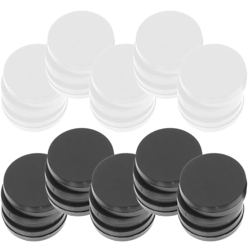INOOMP 30 Stück Schachfiguren Zubehör Für Brettspiele Damefiguren Ersatz Weiße Damesteine Turnierzubehör Zähler Chips Schwarz Erwachsene Marmor Kunststoff von INOOMP