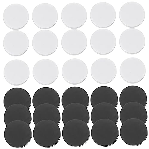INOOMP 30 Stück Stücke Ersatzchips Schachzubehör Schwarz Erwachsene Zähler Spielzähler Brettspiele Checkerfiguren Turnierzubehör Kunststoff von INOOMP