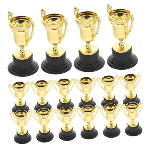 INOOMP 30 Stück Trophäenspielzeug aus Kunststoff plastik becher kunststoffbecher Pokale Jubeltrophäen Mini-Trophäenbecher Lustige Belohnungstrophäe aus Kunststoff Golden Wiederverwendbar von INOOMP
