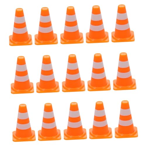 INOOMP 30 Stück Verkehrskognitives -Verkehrszeichen Orange verkehrszeichen verkehrszeichen Verkehrskegel winziges Mini-Kegelverkehr Plastik von INOOMP