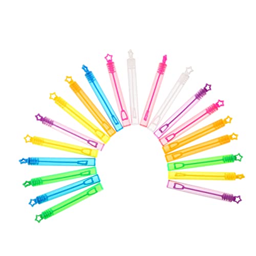 INOOMP 30Stücke Leere Bubble Zauberstäbe für Füllgefüllte Seifenblasen Party Gefälligkeiten Gemischten Farben für Geburtstagsfeiern und Outdoor Aktivitäten von INOOMP