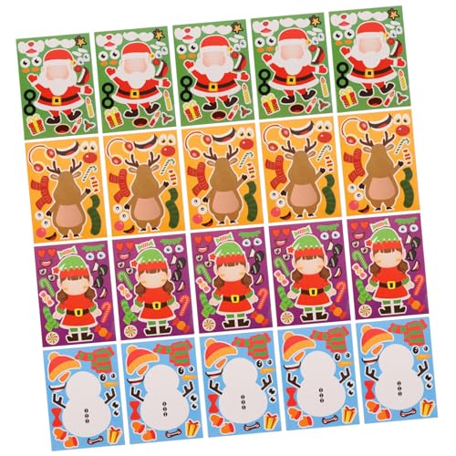 INOOMP 32 Blatt Puzzle-Aufkleber Für Kinderspielzeug Elch Aufkleber Weihnachtsaufkleber Weihnachtsspielzeug Schneemann-Festival-abziehbilder Schneemann-Sankt-Aufkleber INOOMP 32 Blatt Puzzle-Aufkleber Für Kinderspielzeug Elch Aufkleber Weihnachtsaufkleber Weihnachtsspielzeug Schneemann-Festival-abziehbilder Schneemann-Sankt-Aufkleber von INOOMP