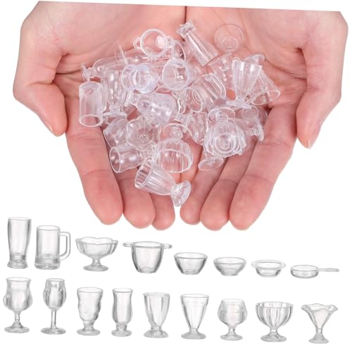 INOOMP 34 Stück Mini -lebensmittelspielmodell Bausatz Container Puppenhausgerichte Klar Miniaturen Minibecher Zum Basteln Mini -Gerichte Für Puppen Winzig Mini - Mikrobecher Plastik INOOMP 34 Stück Mini -lebensmittelspielmodell Bausatz Container Puppenhausgerichte Klar Miniaturen Minibecher Zum Basteln Mini -Gerichte Für Puppen Winzig Mini - Mikrobecher Plastik von INOOMP