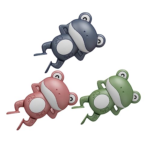 INOOMP 3Stücke Badewannenspielzeug für Kleinkinder Aufzieh Frosch Design Schwimmend Badespaß im Sommer und für Junge Mädchen von INOOMP