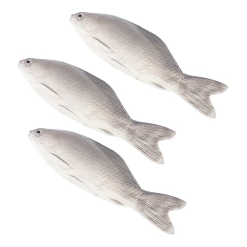 INOOMP 3Stücke Künstliche Fischverzierungen aus PU Realistische Simulation Fischdeko für Zuhause Party und Raumdekoration Langlebig von INOOMP