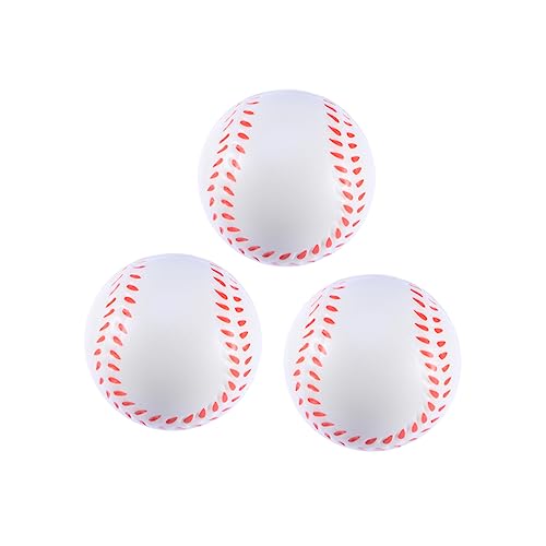 INOOMP 3Stücke Mini Stressbälle Squeeze Baseballs für Partyspielzeug zur Stressbewältigung Entspannungsspielzeug für Innen und Außenbereich für Jung von INOOMP