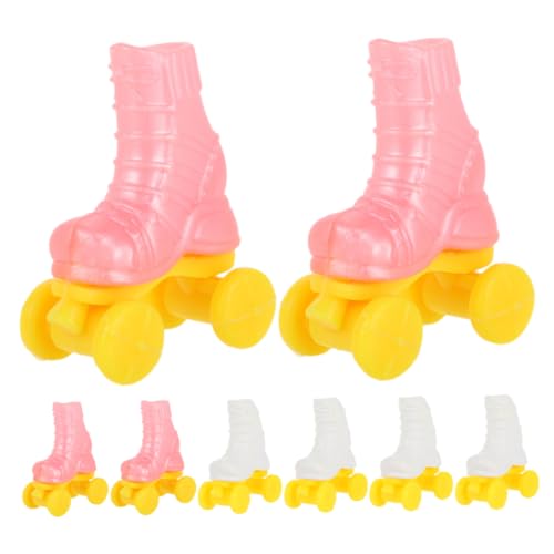 INOOMP 4 Paare Roller Skates Mini-Schlittschuhe Für Puppe Zubehör Für Die Puppenherstellung Rollschuhe Rollschuh-bastelarbeiten Für Eine Puppe Mini-Schuhe Plastik INOOMP 4 Paare Roller Skates Mini-Schlittschuhe Für Puppe Zubehör Für Die Puppenherstellung Rollschuhe Rollschuh-bastelarbeiten Für Eine Puppe Mini-Schuhe Plastik von INOOMP