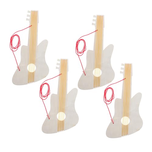 INOOMP 4 Sätze Gitarrenfarbe bastelset gitarrenbausatz selber Machen Gitarrendekor Holzgitarre für Musikinstrument Basteln mit Holzgitarren Kinderukulele für Jungen hölzern Beige INOOMP 4 Sätze Gitarrenfarbe bastelset gitarrenbausatz selber Machen Gitarrendekor Holzgitarre für Musikinstrument Basteln mit Holzgitarren Kinderukulele für Jungen hölzern Beige von INOOMP