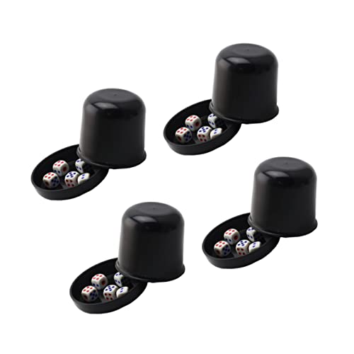 INOOMP 4 Sätze Würfel Würfelbecher Spiel Party Jumbo lustig geformt Würfeltablett Würfelhalter Würfelbecher mit Deckel Würfelbecher aus Kunststoff Bar Würfelbecher Black INOOMP 4 Sätze Würfel Würfelbecher Spiel Party Jumbo lustig geformt Würfeltablett Würfelhalter Würfelbecher mit Deckel Würfelbecher aus Kunststoff Bar Würfelbecher Black von INOOMP