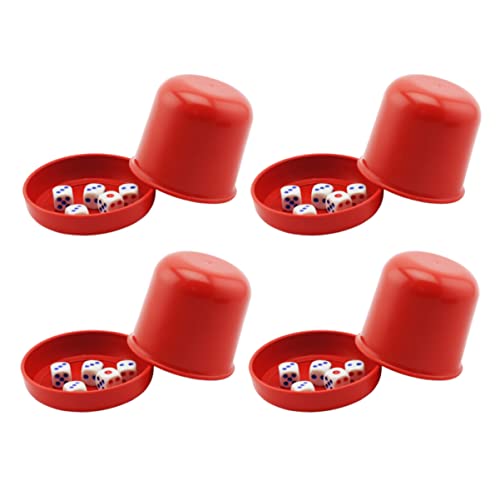 INOOMP 4 Sätze Würfel Würfelbecher Würfelspiel Würfelbecher mit Deckel Party Und Spiele Würfelbecher Jumbo Würfelhalter Würfeltablett Bar Würfelbecher Spiel Würfel rot INOOMP 4 Sätze Würfel Würfelbecher Würfelspiel Würfelbecher mit Deckel Party Und Spiele Würfelbecher Jumbo Würfelhalter Würfeltablett Bar Würfelbecher Spiel Würfel rot von INOOMP