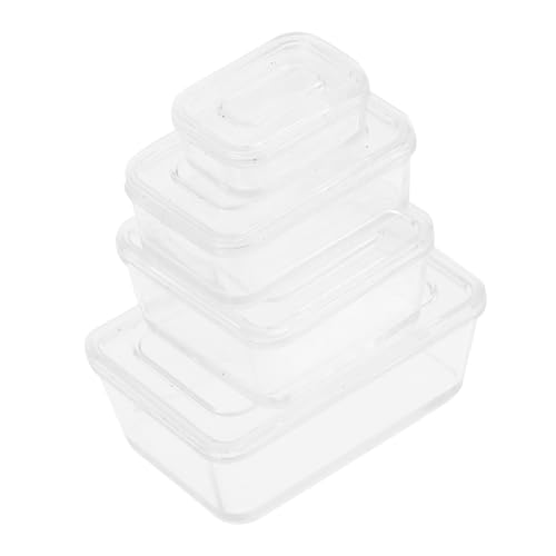 INOOMP 4 Stück Boxen Aufbewahrungsbox Organizer Snack Miniatur Mädchen Kleines Kind Puppenhaus Durchsichtiges Fach Mini Ornamente Puppenhaus Zubehör Mini INOOMP 4 Stück Boxen Aufbewahrungsbox Organizer Snack Miniatur Mädchen Kleines Kind Puppenhaus Durchsichtiges Fach Mini Ornamente Puppenhaus Zubehör Mini von INOOMP