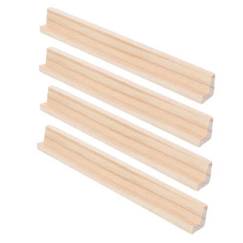 INOOMP 4 Stück DIY Holz Domino Halterungen Holzbuchstabenständer Vielseitige Domino Trays für Kreative Projekte und Bastelarbeiten von INOOMP