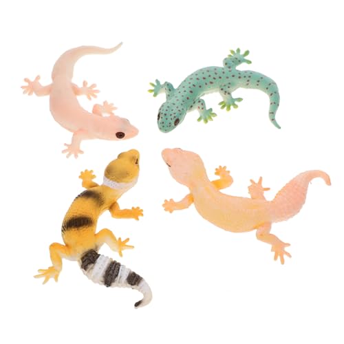 INOOMP 4 Stück Eidechsenmodell Mini simuliert Reptil wohnaccessoires zabawki stymulujące rozwój Tierfiguren für Dioramen Desktop-Eidechsendekoration Eidechsen Plastik von INOOMP
