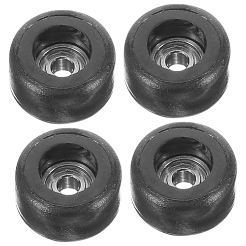 INOOMP 4 Stück Finger-Skateboard-Rad Fingerskate Schlittschuh Finger -Skateboards Fingerrollen Skaten Fingerspielzeug Finger-Skate- Fingersport-Modell Plastik Schwarz von INOOMP