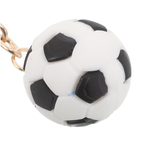 INOOMP 4 Stück Fußball Schlüsselanhänger aus Metall Langlebige Mini Fußball Anhänger als Mitgebsel für Geburtstagsfeiern Fanartikel und Souvenir für Fußballfans von INOOMP