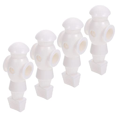 INOOMP 4 Stück Fußballmaschinenspieler Mini-Fußballer weißer Tischfußballspieler Tischfußball Ersatz tischkicker ersatzteile Fussball Figuren Fußballfigur Tischfußballspieler-Puppe Harz von INOOMP