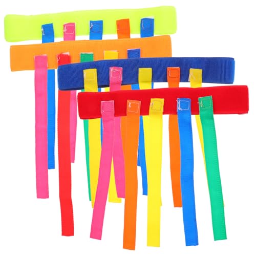 INOOMP 4 Stück Gürtel Spiele sensorisch Tail-Hook-Spiel Schwanzfangspiel Schwanzziehspiel Spielgürtel für -Schwanzfang zum Fangen von Kinderschwänzen von INOOMP