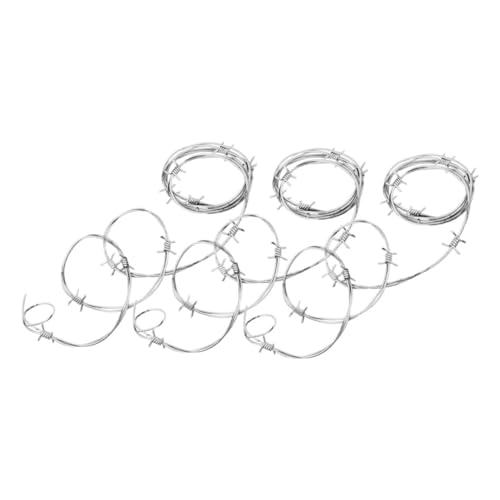 INOOMP 4 Stück Halloween Stacheldraht Requisiten Aus Gefälschten Kunststoffketten – Realistische Stacheldraht Ornamente Für Halloween Kostümpartys Und Spukhaus Dekorationen INOOMP 4 Stück Halloween Stacheldraht Requisiten Aus Gefälschten Kunststoffketten – Realistische Stacheldraht Ornamente Für Halloween Kostümpartys Und Spukhaus Dekorationen von INOOMP
