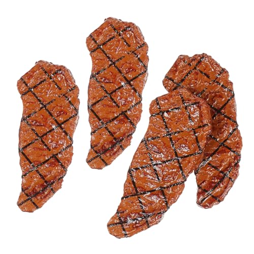 INOOMP 4 Stück Künstliche Lebensmittel Realistisches Fleisch Künstliches Steak Foto Requisite Simuliertes Gekochtes Steak Steaks Falsches Fleisch Steak INOOMP 4 Stück Künstliche Lebensmittel Realistisches Fleisch Künstliches Steak Foto Requisite Simuliertes Gekochtes Steak Steaks Falsches Fleisch Steak von INOOMP