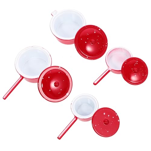 INOOMP 4 Stück Mini-Kochgeschirr für die Küche Spielzeugsimulation Pfannen Mini-Hausdekor-Accessoire Minikocher für dekorative Simulationspfannen Legierung rot INOOMP 4 Stück Mini-Kochgeschirr für die Küche Spielzeugsimulation Pfannen Mini-Hausdekor-Accessoire Minikocher für dekorative Simulationspfannen Legierung rot von INOOMP