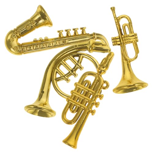 INOOMP 4 Stück Mini-musikinstrumentenmodell Klein Winzig Ornament Musical Saxophonmodell Puppenhaus-instrumentenmodell Musikinstrumente Miniaturinstrumente Golden Plastik INOOMP 4 Stück Mini-musikinstrumentenmodell Klein Winzig Ornament Musical Saxophonmodell Puppenhaus-instrumentenmodell Musikinstrumente Miniaturinstrumente Golden Plastik von INOOMP